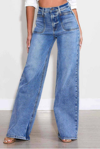 "Follow Me" Wide Leg Jeans