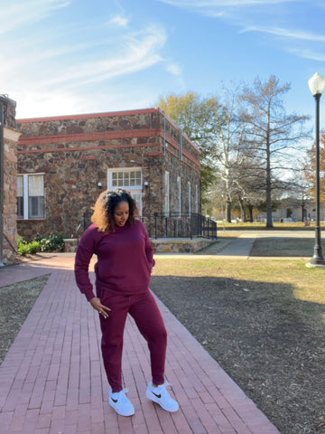 "Burgundy Cozy Sweats"~Plus Size